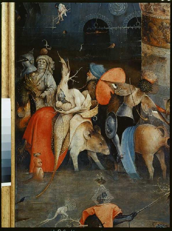 Antonius-Altar (Detail der Mitteltafel). a Hieronymus Bosch