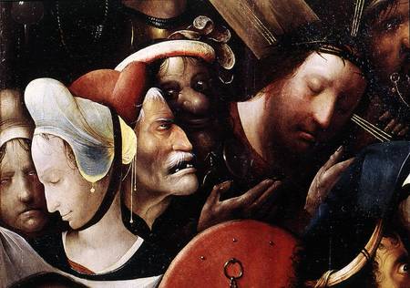 The Carrying of the Cross. detail of Christ and St. Veronica a Hieronymus Bosch