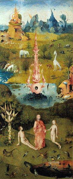 Giardino dell' Eden o Paradiso (pannello sinistro) a Hieronymus Bosch