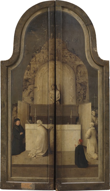 The Adoration of the Kings. (Triptych, reverse) a Hieronymus Bosch