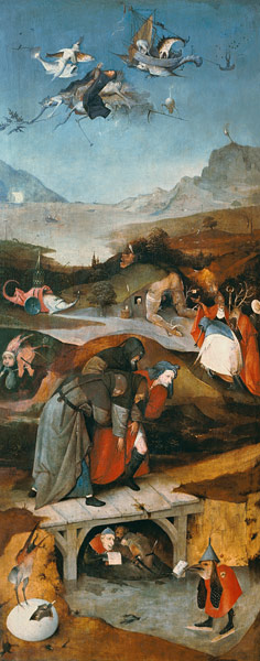 Tentazioni di Sant' Antonio (pannello sinistro) a Hieronymus Bosch