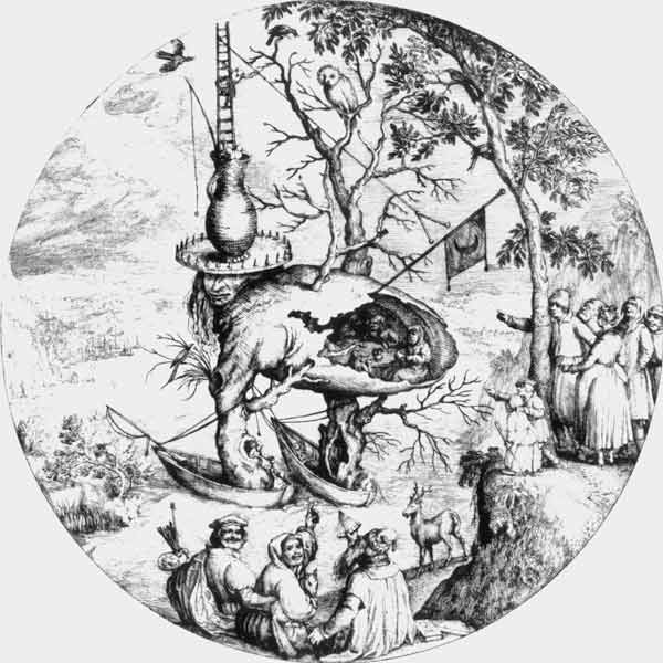 after H.Bosch, The Tree-Man / engraving a Hieronymus Bosch