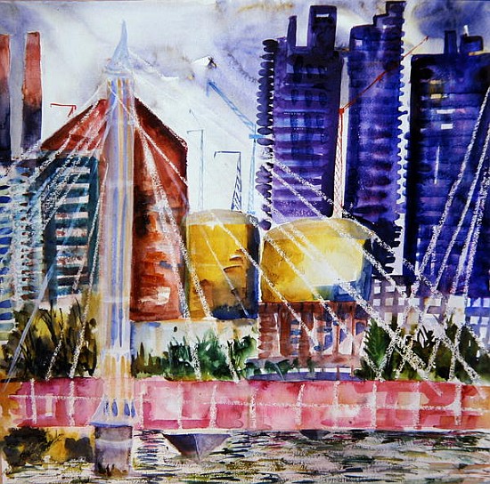 Albert Bridge, 2006 (w/c on paper)  a Hilary  Rosen