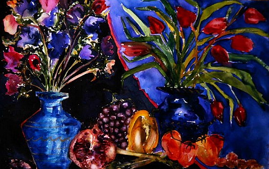 Anemones and Tulips, 2006 (w/c on paper)  a Hilary  Rosen