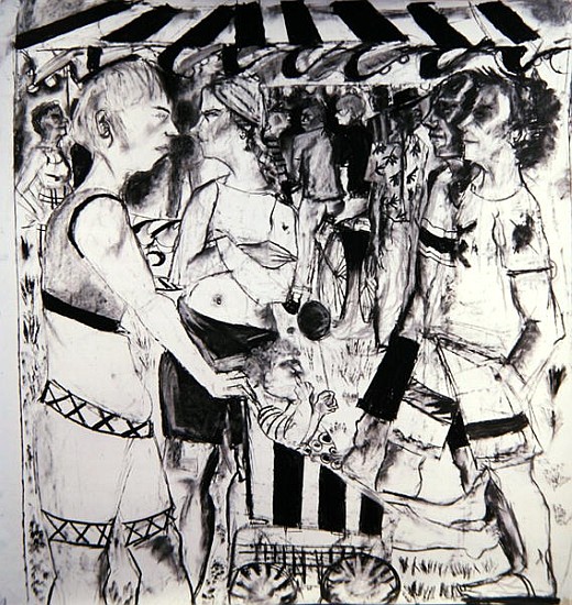 Fair at the Park, 2006 (charcoal on paper)  a Hilary  Rosen