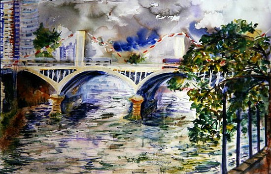 Grosvenor Bridge, 2006 (w/c on paper)  a Hilary  Rosen