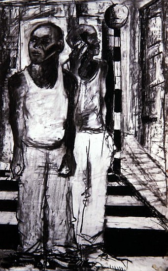 The Street, 2004-05 (charcoal on paper)  a Hilary  Rosen