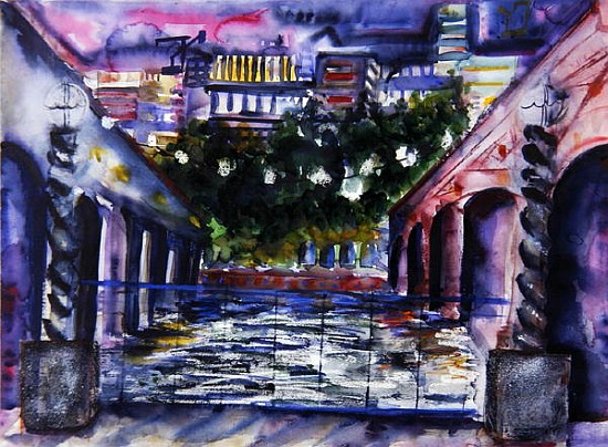 The Thames at Night, 2005 (w/c on paper)  a Hilary  Rosen