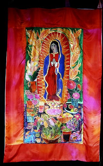 Celebration to the Virgin of Guadeloupe, 2005 (dyes on silk)  a Hilary  Simon