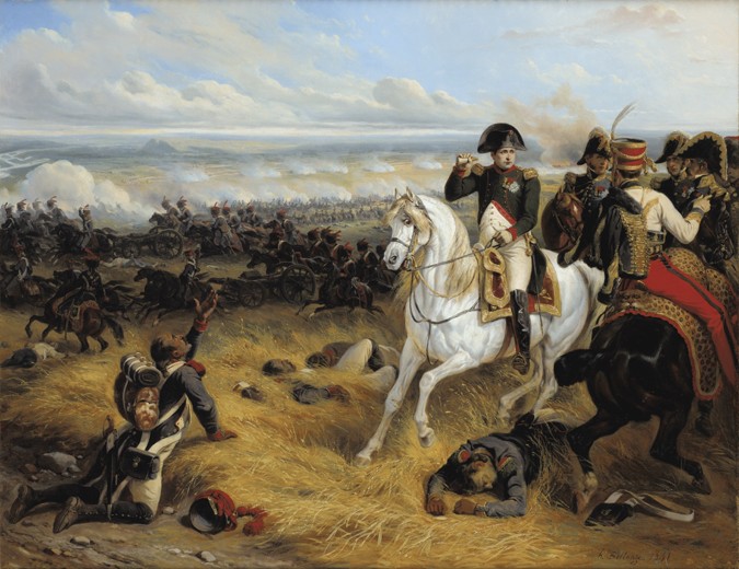 Napoleon in the Battle of Wagram a Hippolyte Bellangé