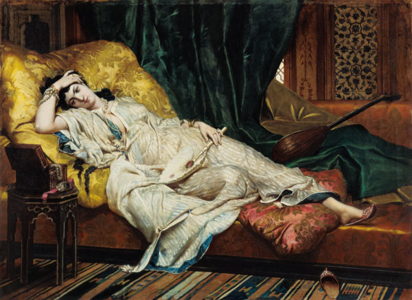 Odalisque with a lute a Hippolyte Berteaux