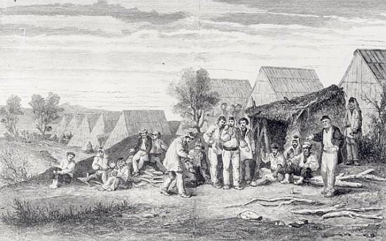 Deportee Camp on the Cros Peninsula, New Caledonia a Hippolyte Dutheil