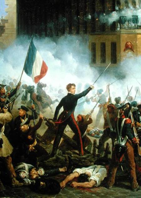 Battle in the Rue de Rohan, 28th July 1830 a Hippolyte Lecomte