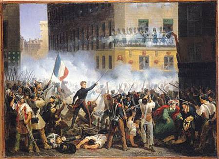 Battle in the rue de Rohan, 28th July 1830 a Hippolyte Lecomte