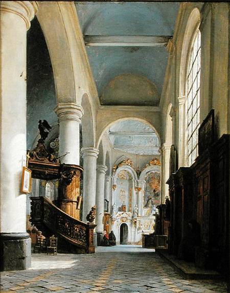Interior of the Church of St. Denis, Saint-Omer a Hippolyte Victor V. Sebron