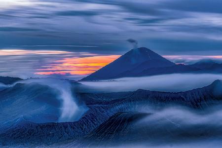 Blue hour diary from Mount Bromo