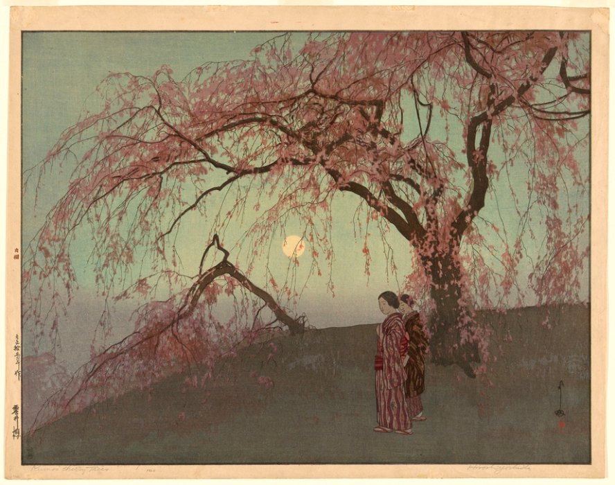 Kumoi Cherry Trees (Kumoi sakura) a Yoshida Hiroshi