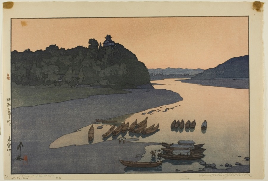 The Kiso River, from the series "Hotei #85" a Yoshida Hiroshi
