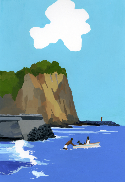 Summer and sea and boat a Hiroyuki Izutsu