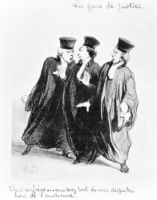 Una disputa, dalla serie " Uomini di giustizia" a Honoré Daumier