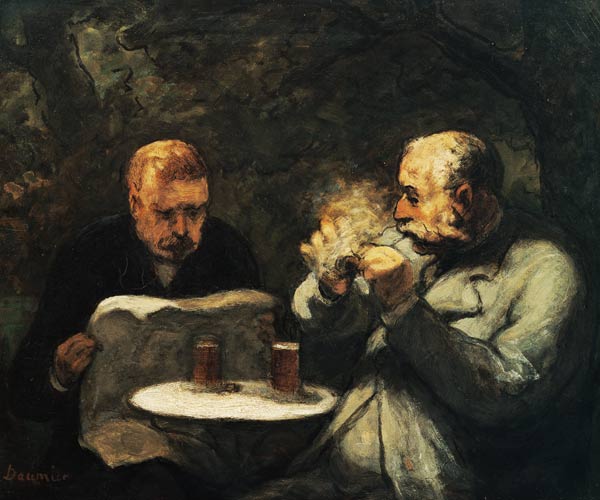The beer drinkers a Honoré Daumier