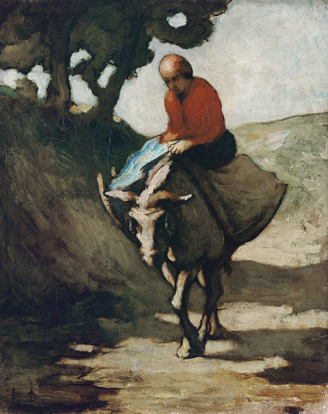 Return of the market. a Honoré Daumier