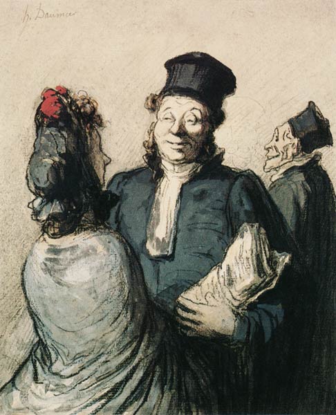 Un avocat et sa cliente a Honoré Daumier