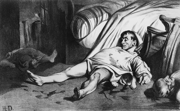 Daumier / Rue Transnonain / April 1834 a Honoré Daumier