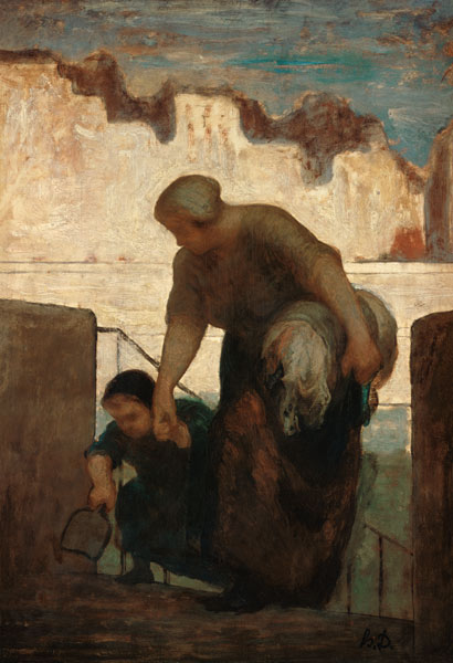 The Wäscherin a Honoré Daumier