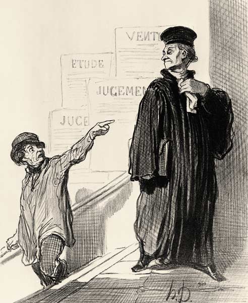 Un plaideur peu satisfait / Daumier a Honoré Daumier