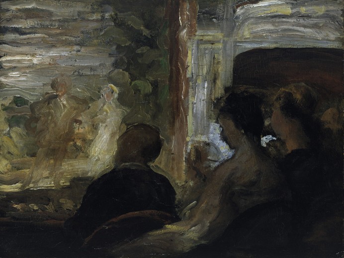The Theatre Box a Honoré Daumier