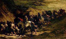 The escaping a Honoré Daumier