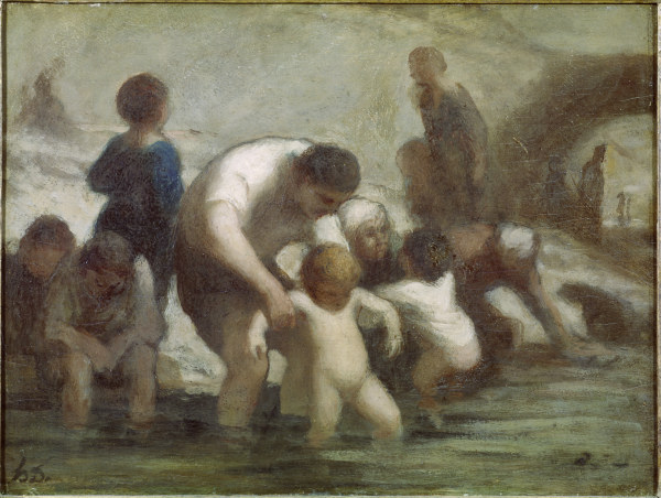 H.Daumier, Kinder im Bad a Honoré Daumier
