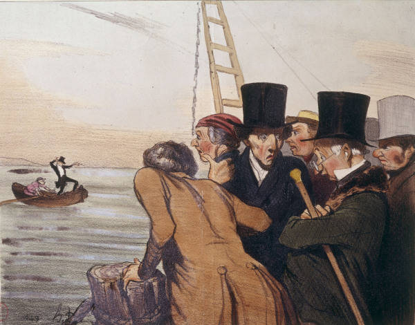 H.Daumier / Shipwreck Telemach / Litho. a Honoré Daumier
