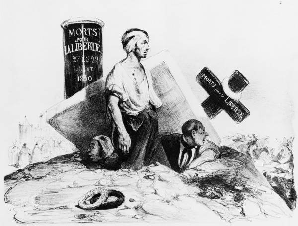 July Revolution 1830/ Daumier cartoon a Honoré Daumier