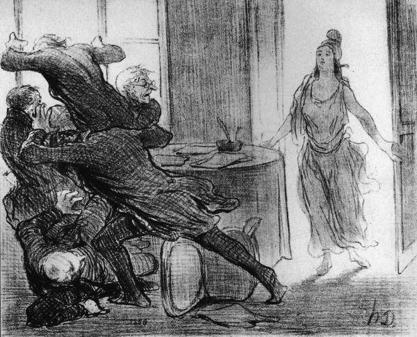 Fall of Guizot''s Cabinet, 1848 / Daumier a Honoré Daumier