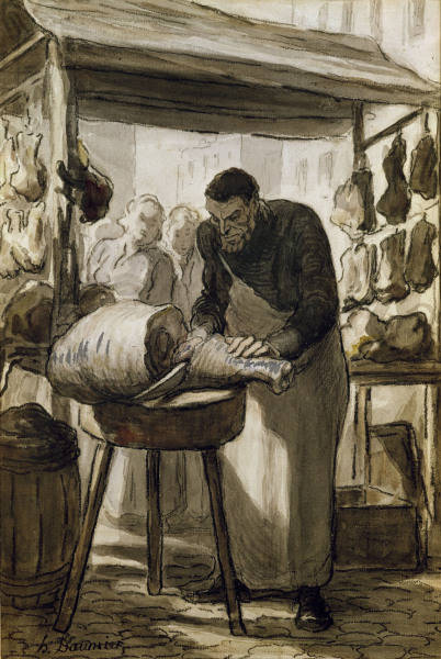 Honore Daumier / Le Boucher a Honoré Daumier