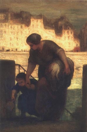 La Sortie you bateau at lessive a Honoré Daumier