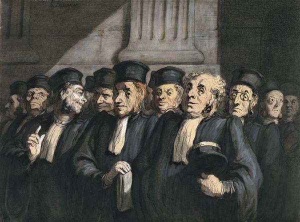 The Lawyers for the Prosecution a Honoré Daumier