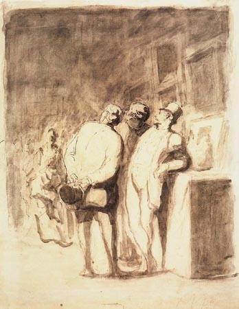 Le's amateur de tableaux a Honoré Daumier