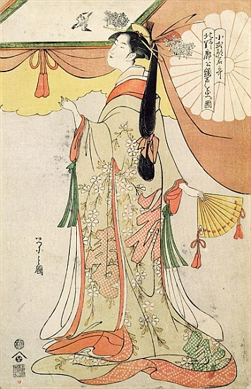 The Poetess Ko-Shibuku a Hosoda Eishi