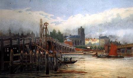 Old Putney Bridge a Hubert James Medlycott