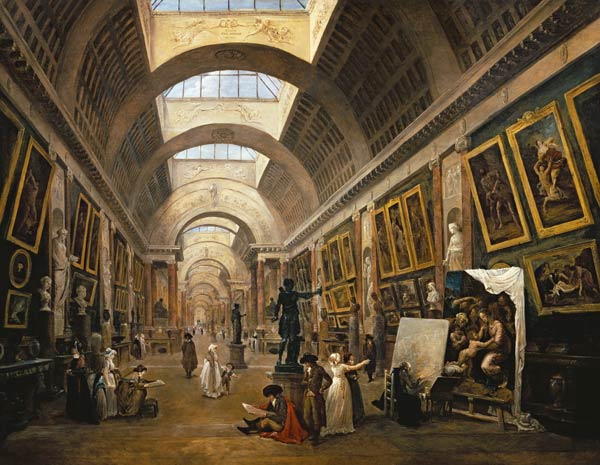 The equipment project for the large gallery Louvre a Hubert Robert