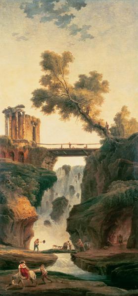 Landscape with waterfall