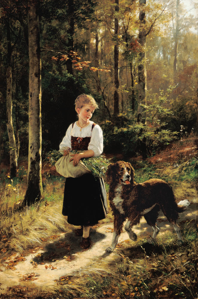 Girl in the woods. a Hubert Salentin