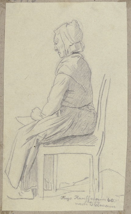 Sitting old woman a Hugo Kauffmann