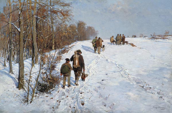 Homecoming of the winter hunting. a Hugo Mühlig