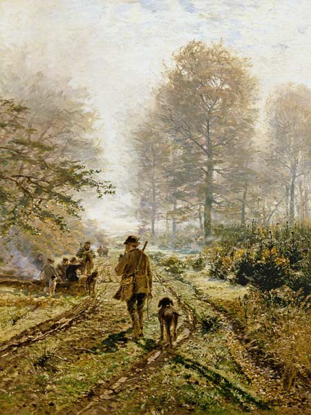 Autumn hunting. a Hugo Mühlig