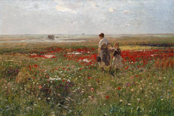In the flower meadow a Hugo Mühlig