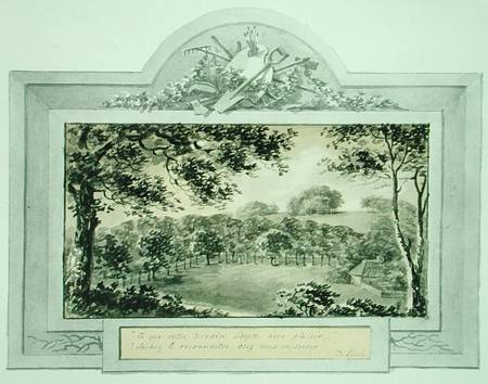 'After' view of the grounds, from the Red Book for Antony House a Humphry Repton